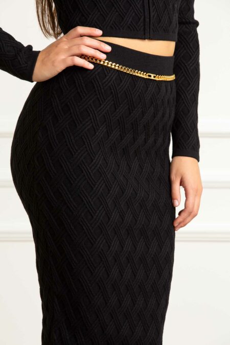 ELISABETTA FRANCHI-GONNA DI MAGLIA-EFGK20B56E2 NERO 44