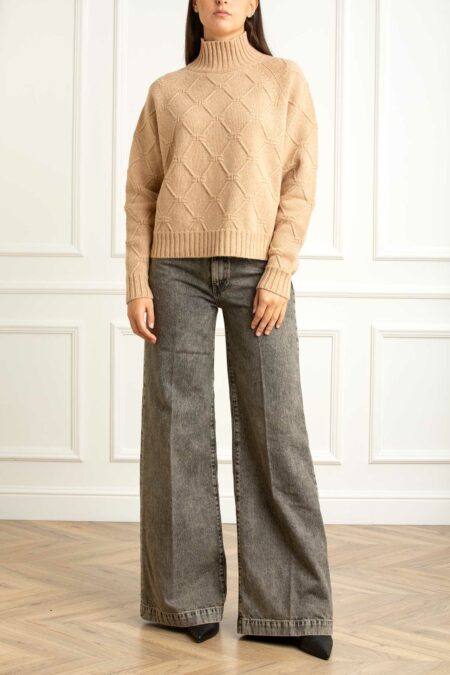 ELISABETTA FRANCHI-MAGLIA TRICOT-EFMK55T57E2 HONEY 44