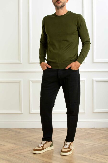 HOSIO-MAGLIA GIRO F16 100% LANA-HO100M01A25 VERDE XL