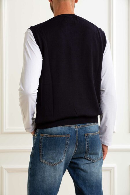 HOSIO-GILET F16 100% LANA-HO100M05A25 BLU XXL