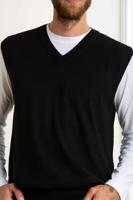 HOSIO-GILET F16 100% LANA-HO100M05A25 NERO XL