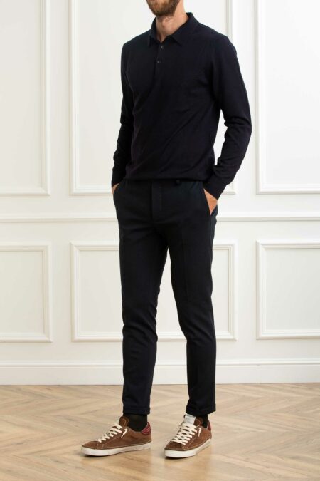 HOSIO-PANTALONE JEARSY SLIM FIT-HO405P101R BLU 52