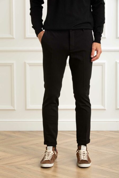 HOSIO-PANTALONE JEARSY SLIM FIT-HO405P101R NERO 50