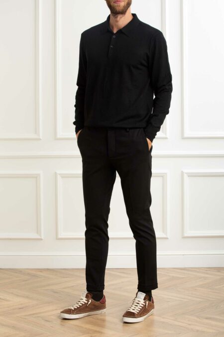 HOSIO-PANTALONE JEARSY SLIM FIT-HO405P101R NERO 50