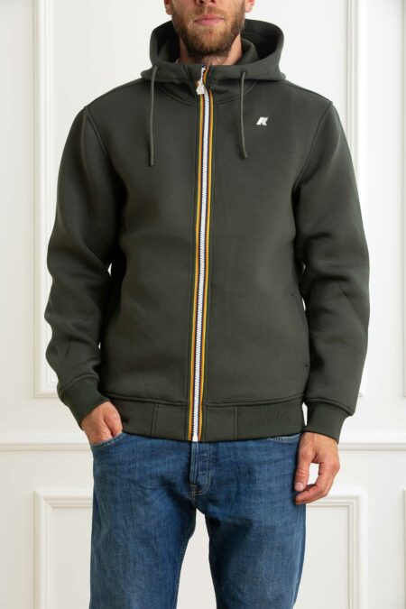 K-WAY-MAGLIA PILE RAINER SPACER-KWK2141DWA25 GREENBLACK XL