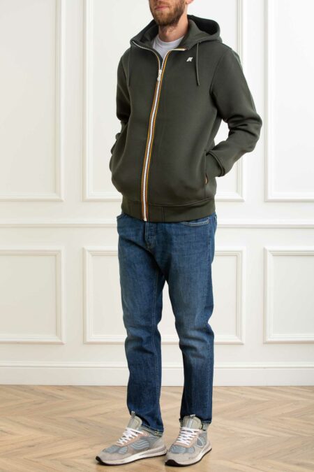 K-WAY-MAGLIA PILE RAINER SPACER-KWK2141DWA25 GREENBLACK XL