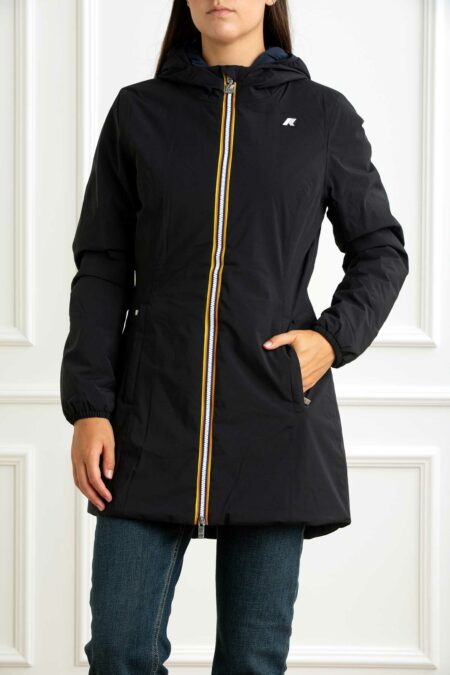 K-WAY-GIUBBINO DENISE ST WARM DOUBLE-KWK6128UW BLACKPBLUE L