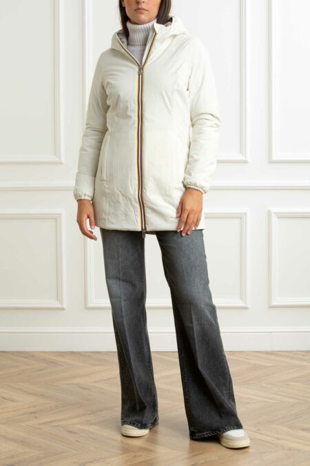 K-WAY-GIUBBINO DENISE ST WARM DOUBLE-KWK6128UW WHITEGAR S