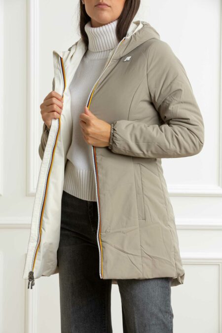 K-WAY-GIUBBINO DENISE ST WARM DOUBLE-KWK6128UW WHITEGAR S