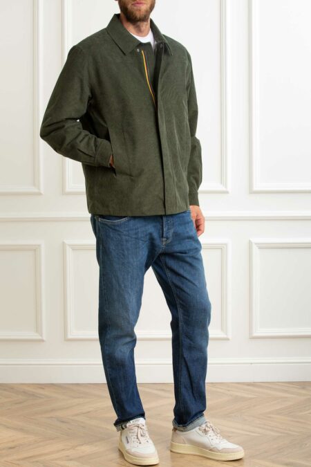 K-WAY-GIUBBINO SHARY CORDUROY-KWK7136BW GREENBLACK S