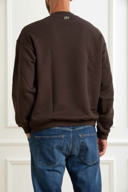 LACOSTE-FELPA GIRO RICAMO UOMO-LCSH5888 MARRONE 6