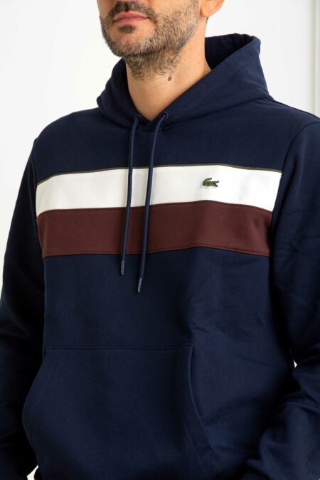 LACOSTE-FELPA CAPP. RIGA  UOMO-LCSH8161 BLU 6