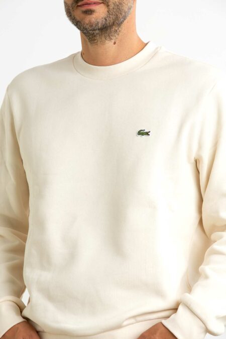 LACOSTE-FELPA GIRO UOMO-LCSH9608A25 PANNA 6