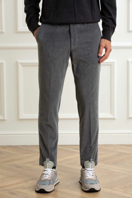 MICHAEL COAL-PANTALONE VELLUTO CORTO-MH2741BRADCAPRIONE GRIGIO 38