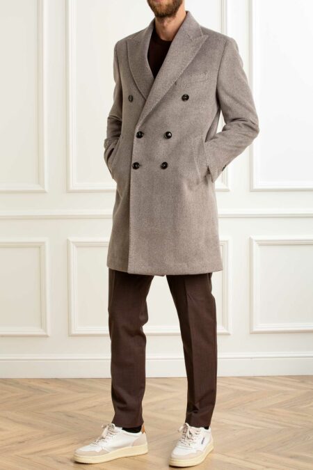 SELECT BOX-ABITO DOPPIO PETTO MISTO LANA-MULDETROITAB7217 MORO 54