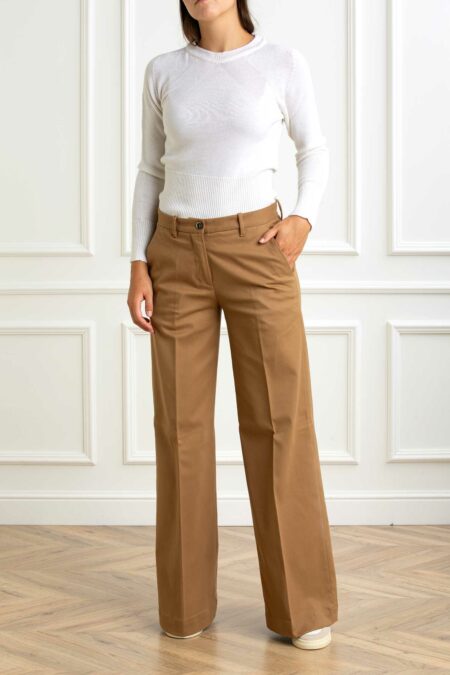 NINE INTHE MORNING-PANTALONE NADIA CHINO PALAZZO-NINAC143V02 CAMEL 30