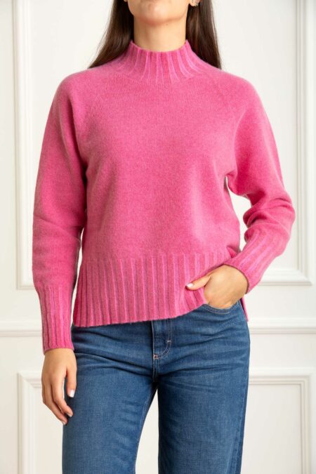 AROVESCIO-LUPETTO RAGLAN C/ SPACCHI ML TINTO FREDDO-ARW161015 LIPSTICK 46