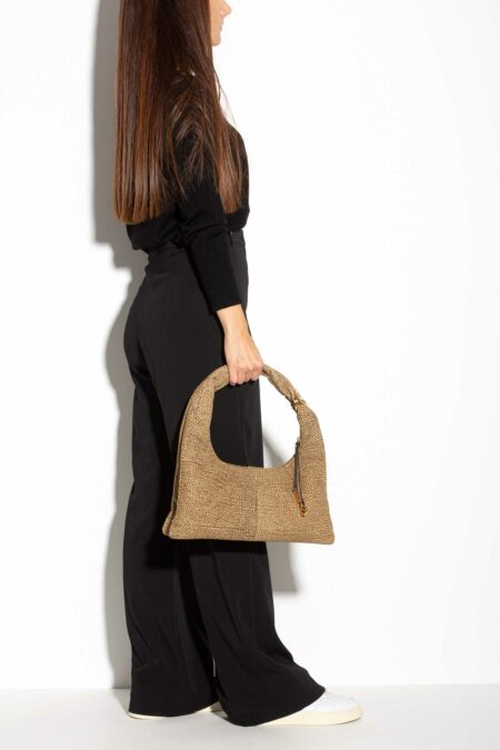 BORBONESE-BORSA HOBO S. OP NATURALE-BO91010124684 NATURALE TU