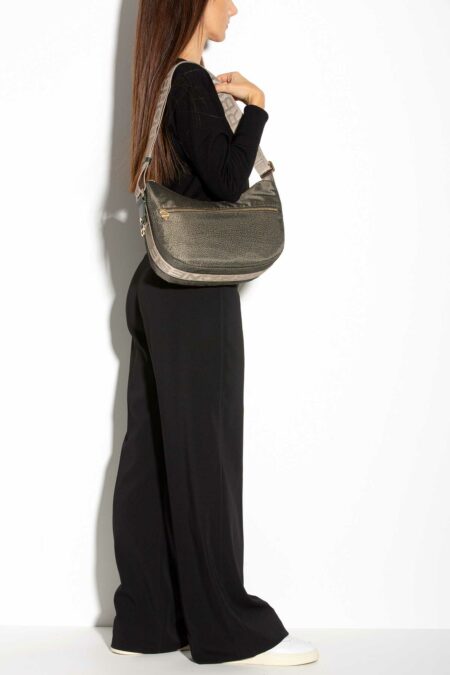 BORBONESE-BORSA LUNA BAG SMALL-BO934107I15A5 ALLORO TU