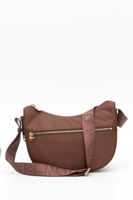 BORBONESE-BORSA LUNA BAG SMALL-BO934107I15A5 NOISETTE TU