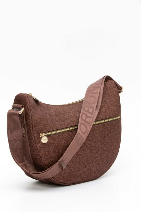 BORBONESE-BORSA LUNA BAG MIDDLE ALLORO-BO934108I15A5 NOISETTE TU