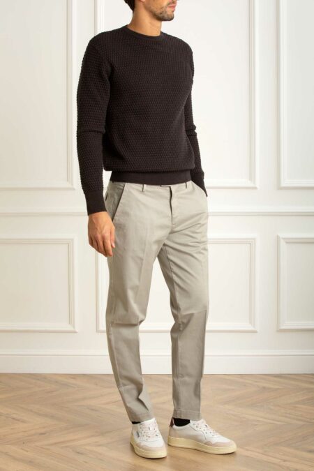 BRO SHIP-PANTALONE CAROT FIT GABARDINA-BROSARAJEVO8343 ARGILLA 35