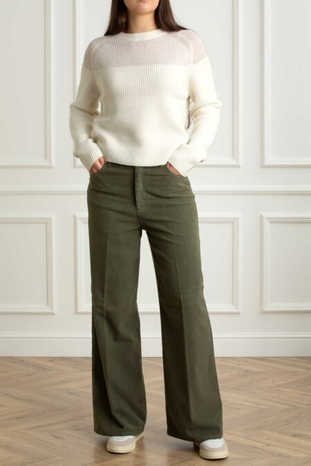 CRUNA-PANTALONE 5 TASCHE DONNA-CRUTAYLOR2504 VERDE 44