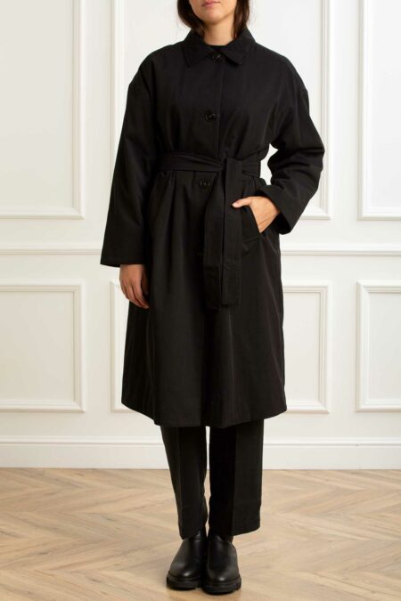 EMME MARELLA-IMPERMEABILE-EMAGOSTIN NERO 44