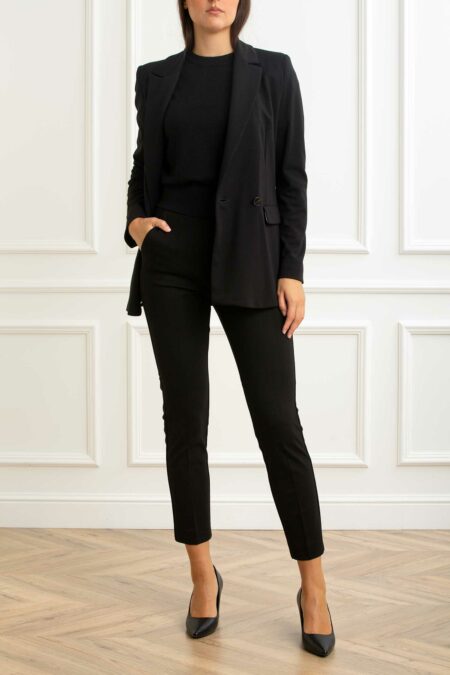EMME MARELLA-PANTALONE IN JERSEY-EMCHINOSA25 NERO XL