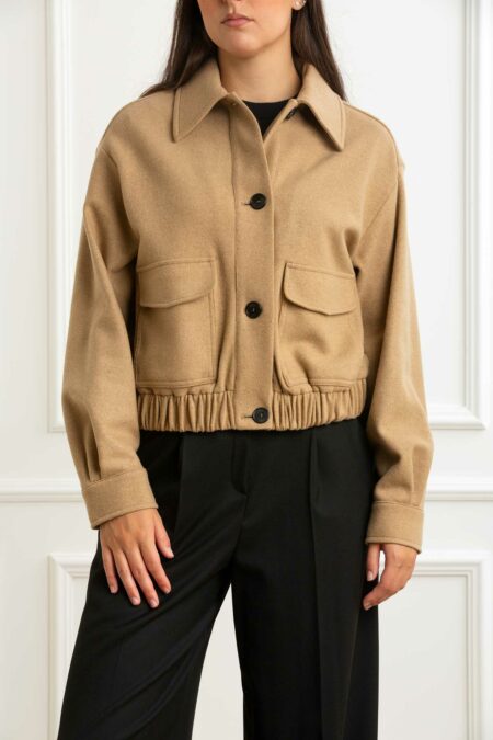 EMME MARELLA-GIACCONE IN JERSEY-EMCUSTODI CAMMELLO 40