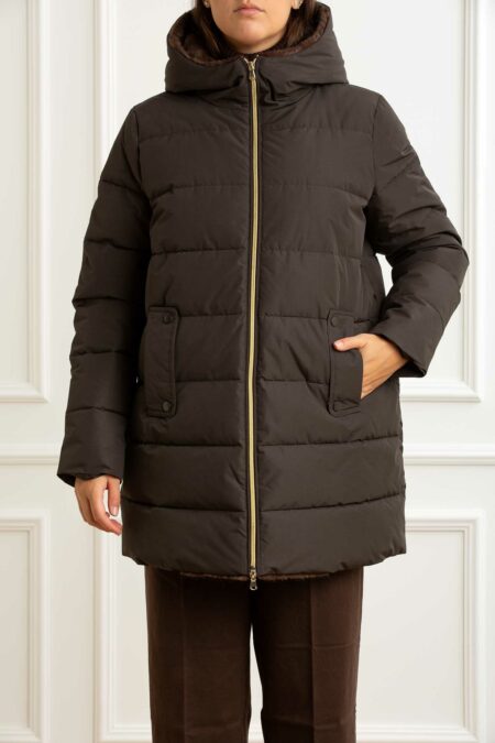 EMME MARELLA-PIUMINO CORTO-EMGEBEL CIOCCOLATO 48