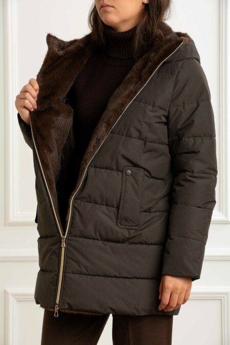 EMME MARELLA-PIUMINO CORTO-EMGEBEL CIOCCOLATO 48