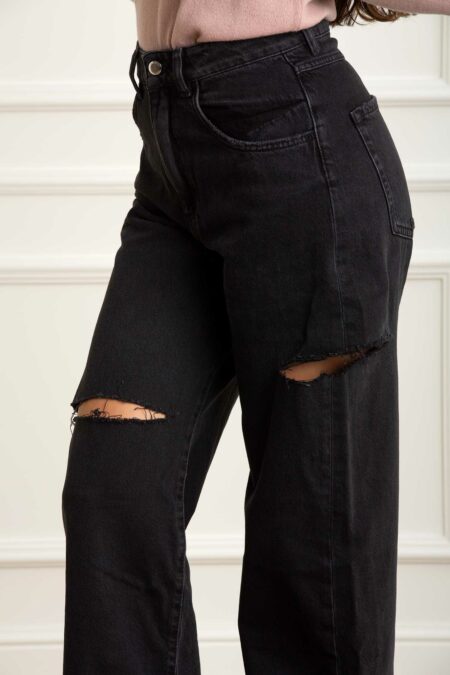 ICON DENIM LOS ANGELES-JEANS POPPY GAMBA LARGA-ICPOPPYGR1021GBL GRAFITE 28