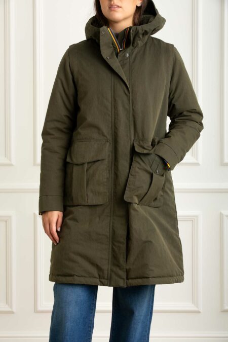 K-WAY-GIUBBINO BRUNIL COTTON FEEL-KWK7136EW GREEN S