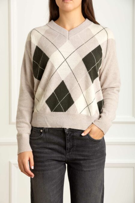 MARELLA-MAGLIA ROMBI-MAMOIRA CASHIA XL