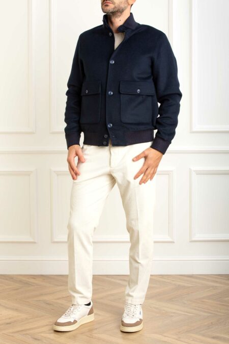 DANIELE ALESSANDRINI-BOMBER LANA COTTA-ALDA1FW26J004 BLU 52