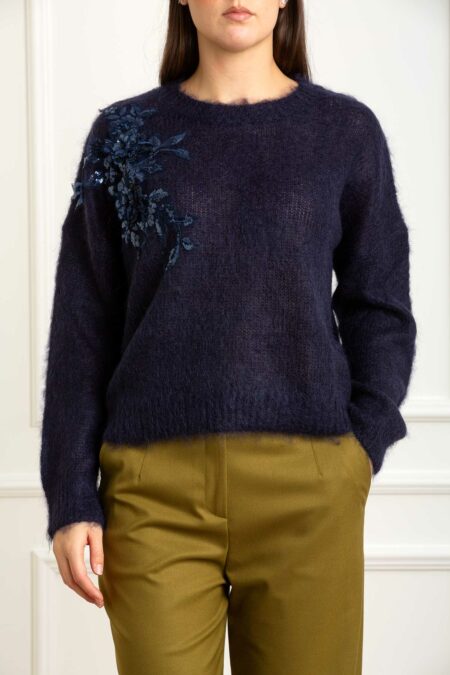 BLUGIRL-MAGLIA MOHAIR-BGRF5082MS037 NIGHT S