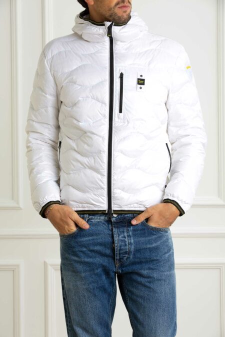 BLAUER-PIUMINO CAPP. WAVE UOMO-BLBLUC03074006355 BIANCO XL