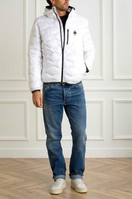 BLAUER-PIUMINO CAPP. WAVE UOMO-BLBLUC03074006355 BIANCO XL