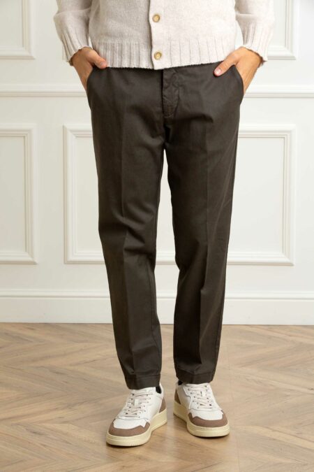 BRO SHIP-PANTALONE CAROT FIT GABARDINA-BROSARAJEVO8343 MORO 35