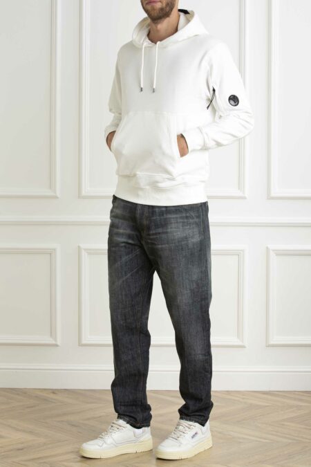 CP COMPANY-FELPA IN PILE CON CAPPUCCIO E LENTI-CPCMSS024A005086W WHITE XL