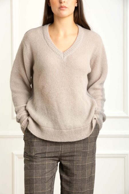 CRUNA-MAGLIA SCOLLO V-CRUGISELLE2557 PERLA 46