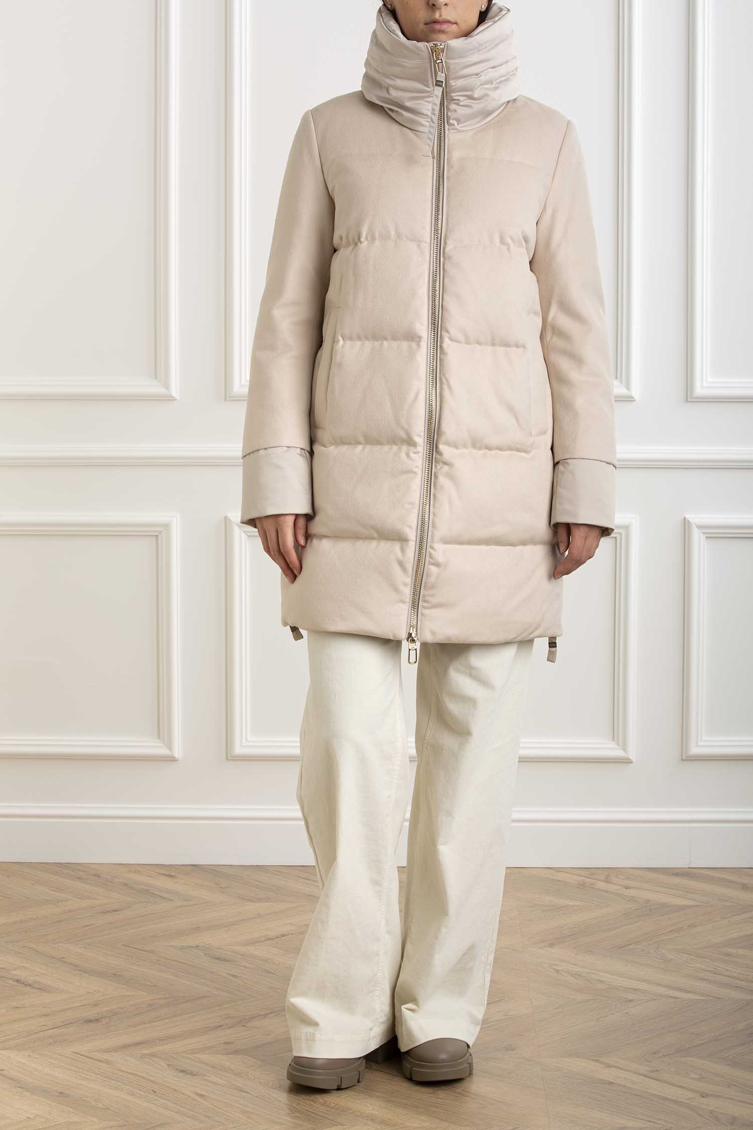 DUNO PIUMINO TRAPUNTATO IN LANA E RASO Donna DUNO-PIUMINO TRAPUNTATO IN LANA E RASO-DNADRIELPRATOMEST BEIGE 46