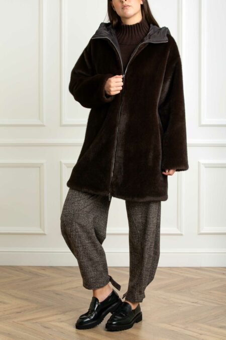 GIMOS-CAPPOTTO IN ECO-VISONE-GIMD400946 MORO 42