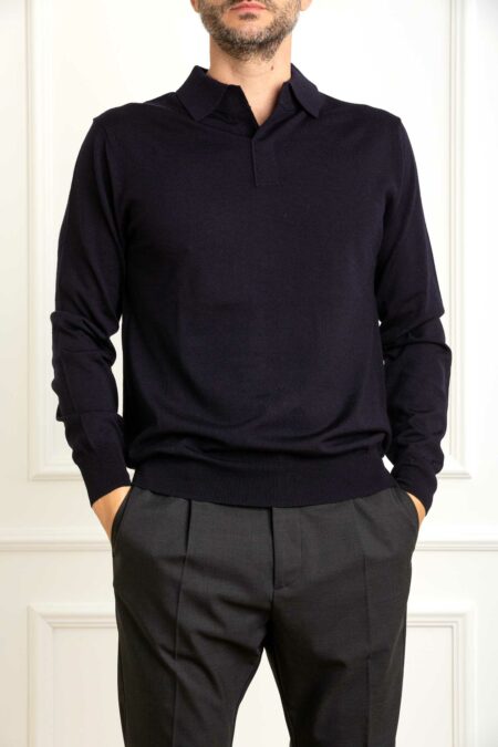 HOSIO-POLO F16 S/BOTTONI-HO100M37 BLU XL