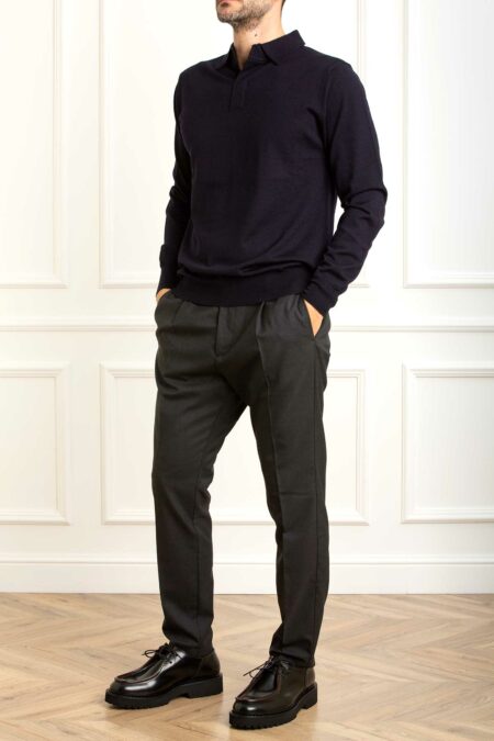 HOSIO-POLO F16 S/BOTTONI-HO100M37 BLU XL