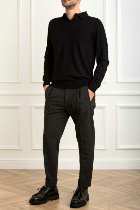 HOSIO-POLO F16 S/BOTTONI-HO100M37 NERO XL