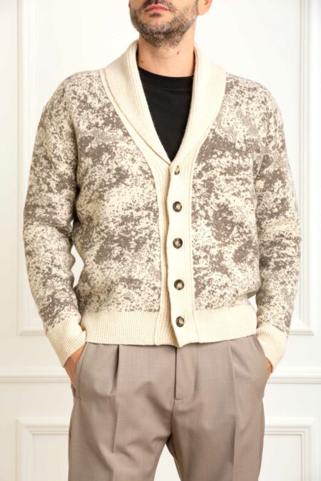 HOSIO-CARDIGAN SCIALLE FLANEL F7-HO150M90 LATTE S