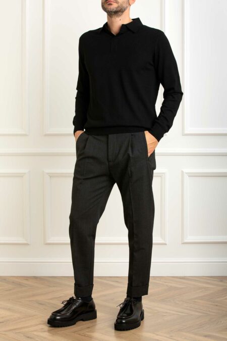 HOSIO-PANTALONE GABB.LANA STRECH-HO401P34 ANTRACITE 50