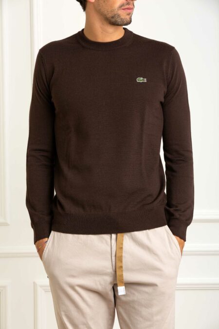 LACOSTE-MAGLIA UOMO-LCAH3225A25 MARRONE 6